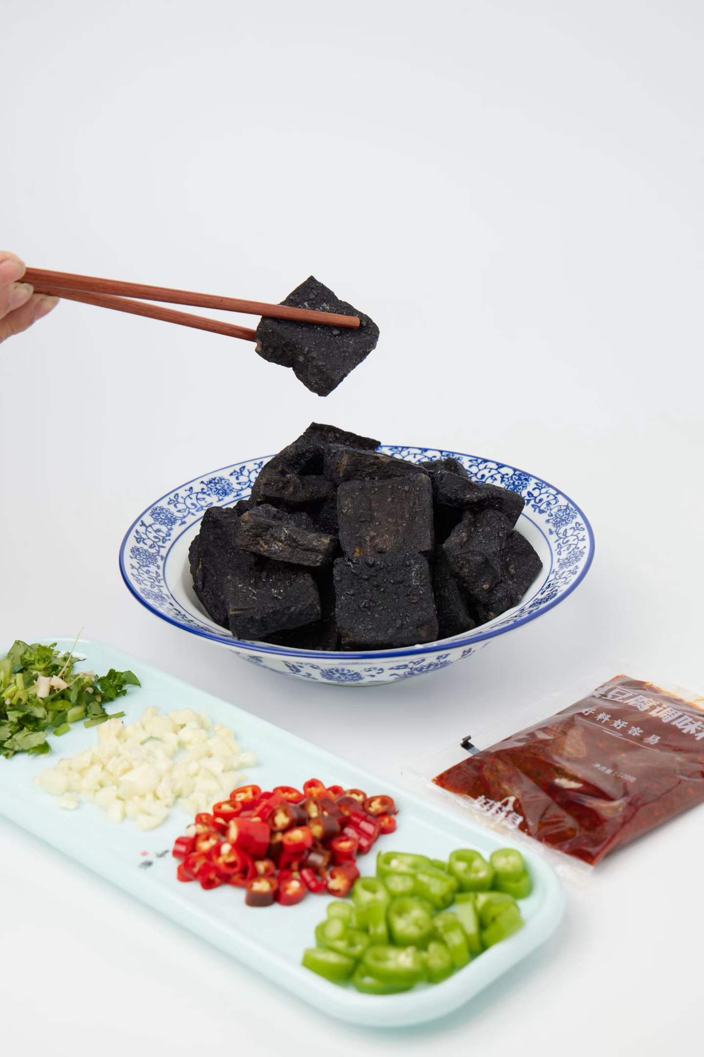 长沙臭豆腐配料准备
